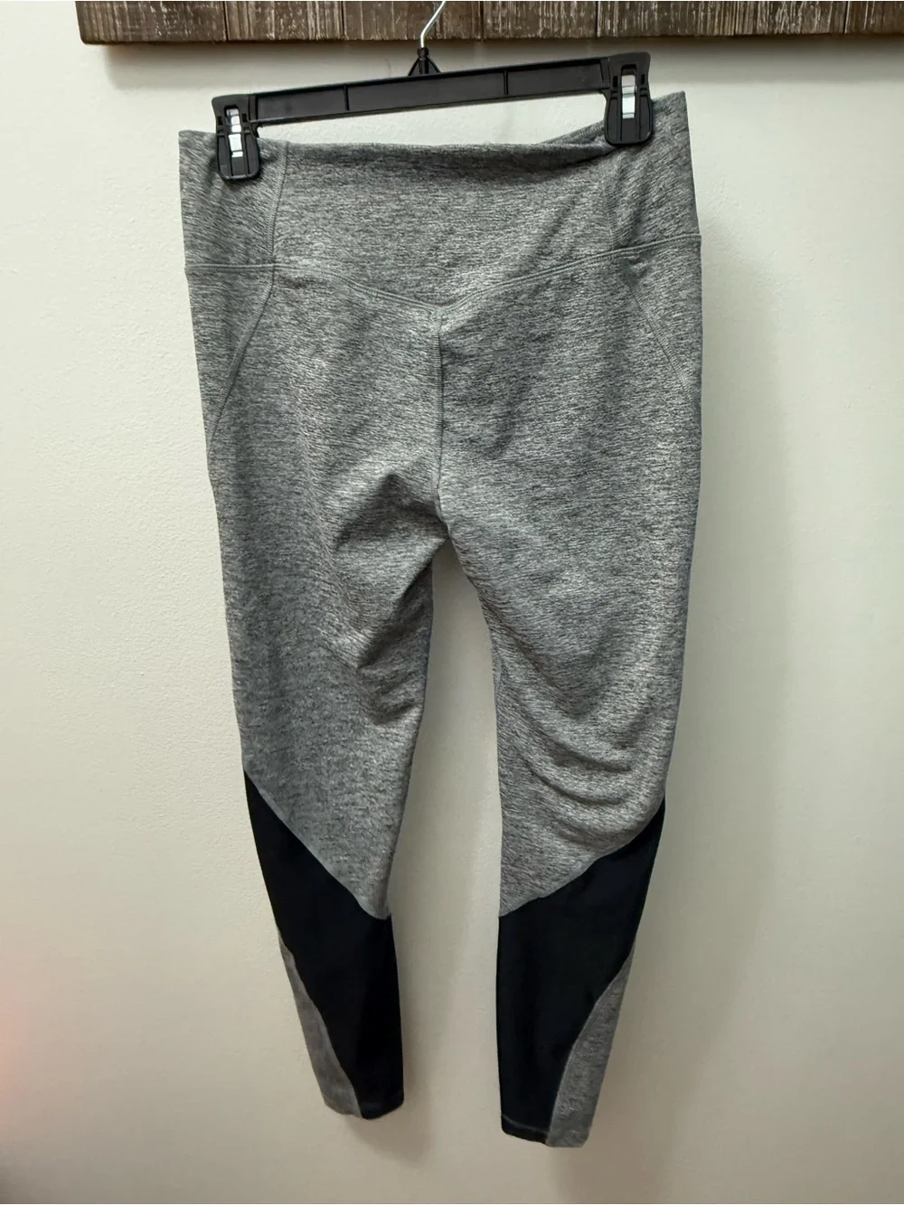 Nike Grey Heather Leggings with Black Accent Panels